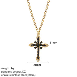 BLACK CROSS Necklace 