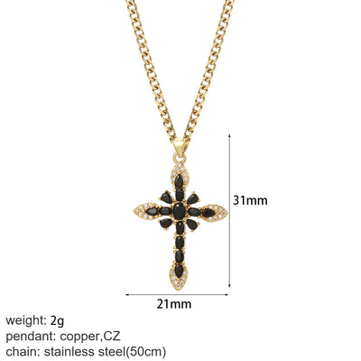 BLACK CROSS Necklace 