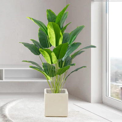 Artificial Tropical Palm Leaf – Large Fake Banana Plant for Home & Party Decor