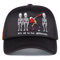 It’s OK to Be Different’ Skeleton Embroidered Cap