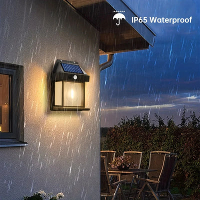 Solar Motion Sensor Wall Light – IP65 Waterproof Outdoor LED Safety Lamp for Patio, Deck, Porch, Garage & Barn