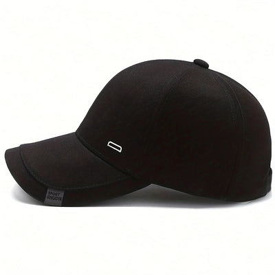 Square Silver Buckle Label Baseball Cap