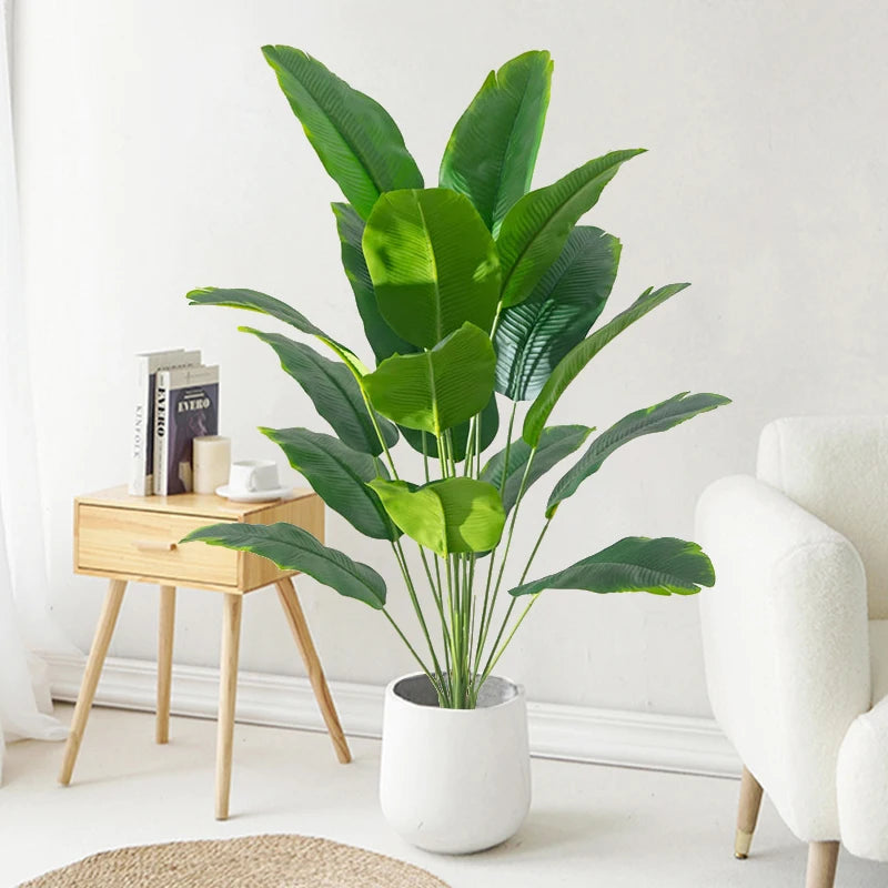 Artificial Tropical Palm Leaf – Large Fake Banana Plant for Home & Party Decor