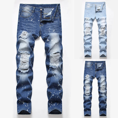Vintage Vibe Distressed Denim – Light Blue Street Jeans