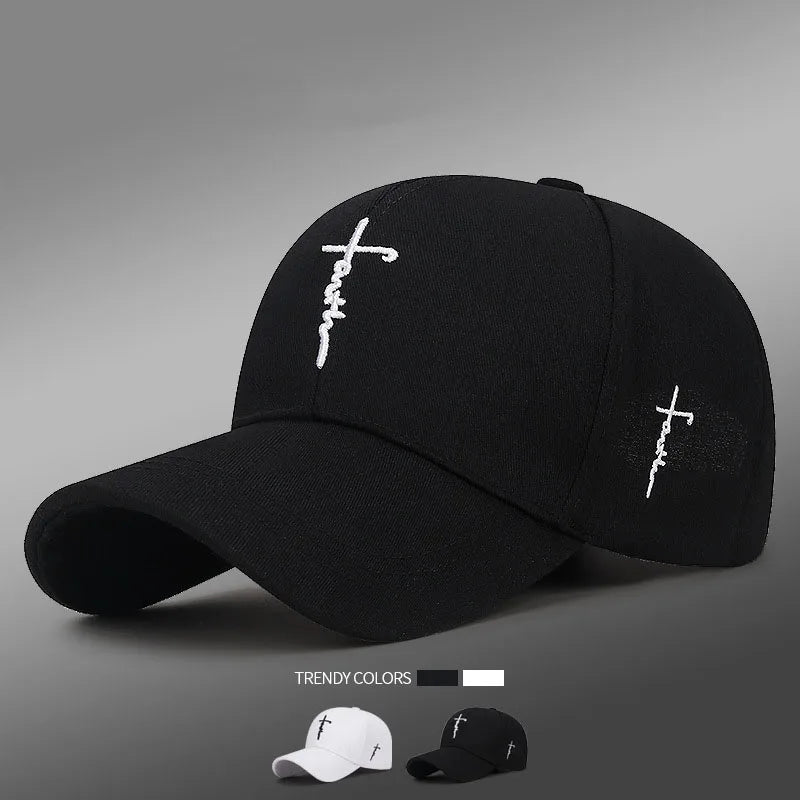 Unisex English Cross Embroidered Baseball Cap