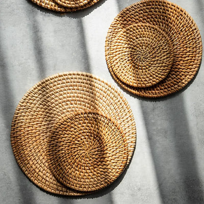 RattanWeave Premium Handcrafted Table Mats (Set of 6)
