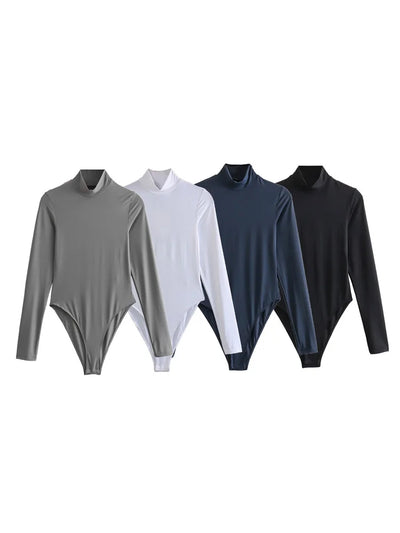 Sculpted Chic Turtleneck Bodysuit