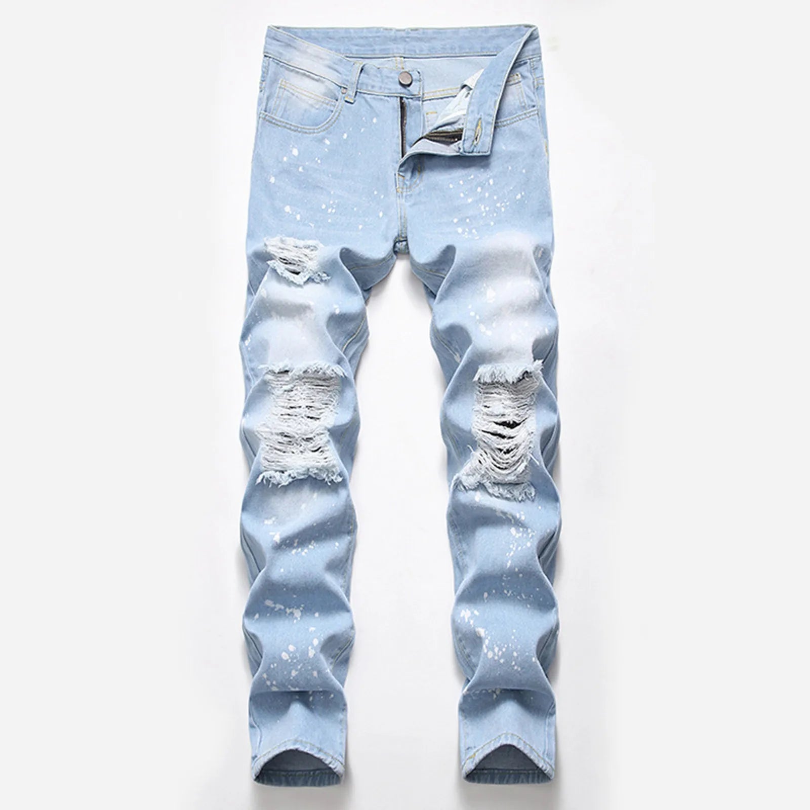 Vintage Vibe Distressed Denim – Light Blue Street Jeans