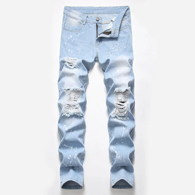 Vintage Vibe Distressed Denim – Light Blue Street Jeans